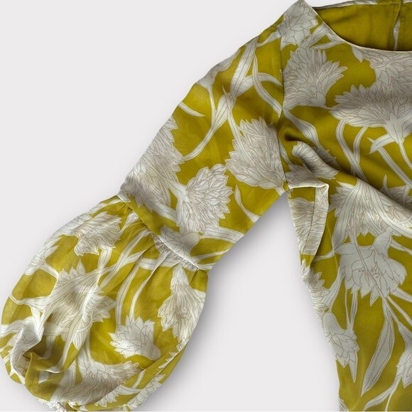 Ann Taylor Factory Long Sleeved Chartreuse Flowy Top - Size M - EUC - Picture 10 of 10